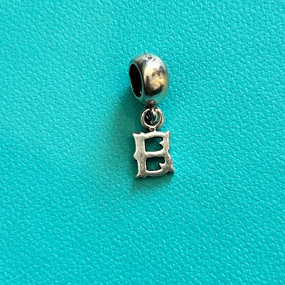 Pandora Silver Initial 'B' Charm Pendant